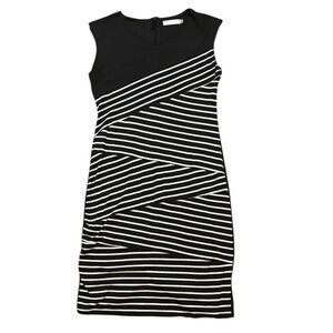 Stretchy Black & White Dress